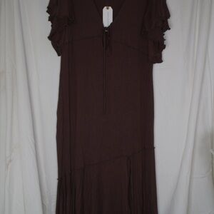 EARTHBOUND Dark Brown Maxi Dress